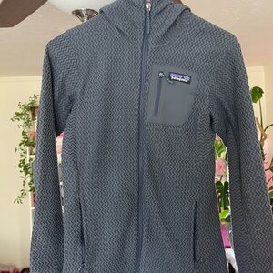 Patagonia Gray R1 air full zip hoodie xs
